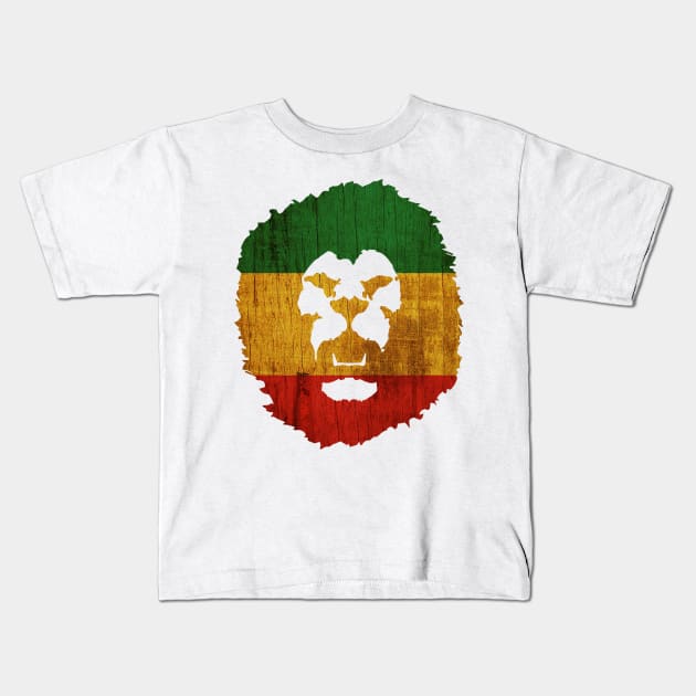 Rasta Lion Reggae Music Love Kids T-Shirt by UNDERGROUNDROOTS